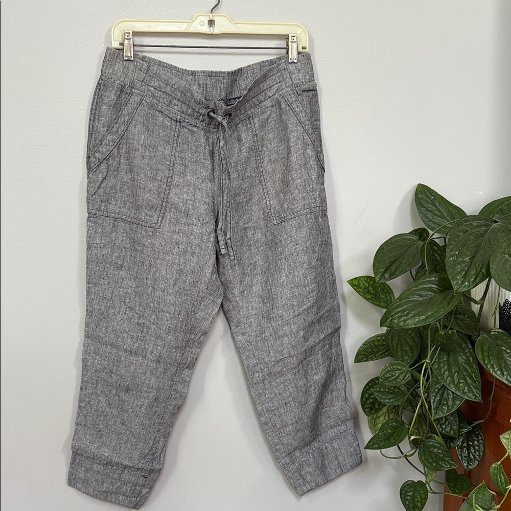 Athleta Black and Gray linen  Pants